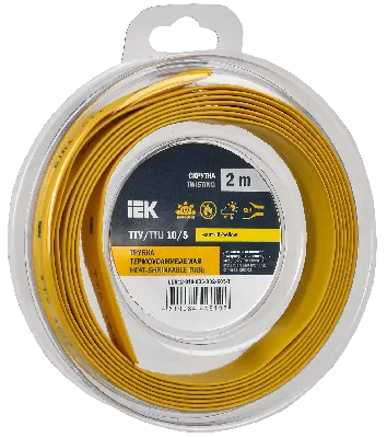 Трубка термоусадочная ТТУ нг-LS 10/5 желтая (2м/упак) IEK
