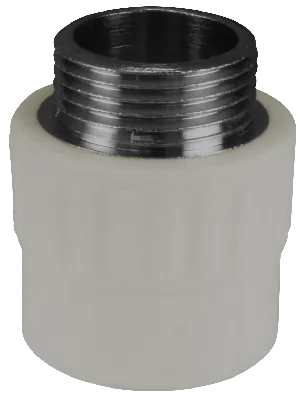 Муфта комбинированная 20x3/4' НР полипропиленовая PPR серая