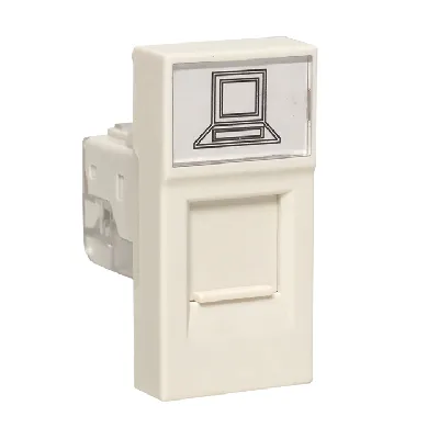 Розетка RJ45, категории 5e (ширина 1 модуль)