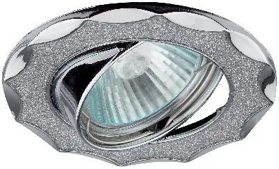 Светильник декор звезда со стеклянной крошкой MR16,12V/220V, 50W,хром/серебряный DK17 CH/SH SL