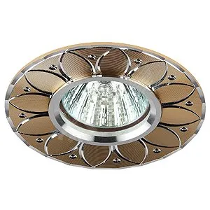 Светильник литой алюминевый MR16,12V/220V, 50W серебро/золото KL42 SL/GD ЭРА