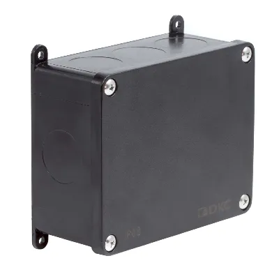 Коробка индустриальная 120х95х52 мм, IP68 с гладкими стенками, черная