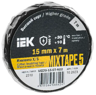 MIXTAPE 5 Изолента Х/Б 15мм 7м IEK