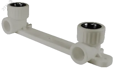 Планка монтажная 20x1/2' ВР для смесителя, с водорозетками, полипропиленовая PPR серая