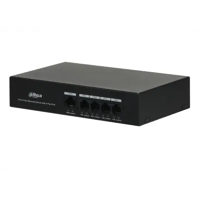 Коммутатор неуправляемый 6 портов RJ45 10 100 1000 Мб/с PoE 60Вт