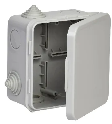 Коробка  распределительная КМ 100х100х50мм о/к IP54 4 вв. (7035) GENERICA