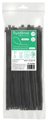 Стяжка кабельная MultiSet 300х3.6 Чёрная (100шт)