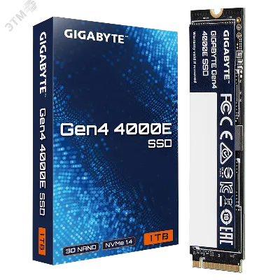 Накопитель SSD M.2 2280 1TB Gen4 4000E, P CIe 4.0 x4, NVMe 1.4, 4000/3900 Мб/с