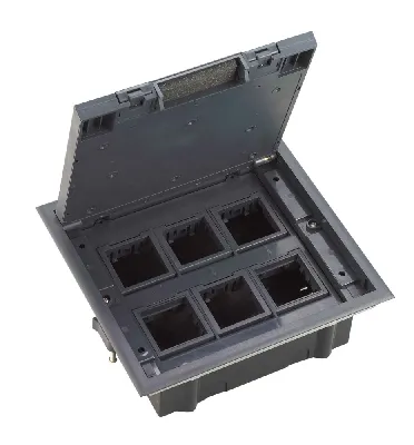 MultiDesk Люк на 12 модулей IP40 для фальшпола с монтажной коробкой, тип MDK10