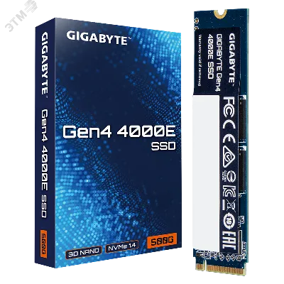Накопитель SSD M.2 2280 500GB Gen4 4000E, PCIe 4.0x4, NVMe 1.4, 3600/3000 Мб/с