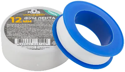 ФУМ Лента, плотность 0,20 гр/см3, 12 мм x 10 м x 0,075 мм