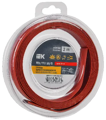 Трубка термоусадочная ТТУ нг-LS 10/5 красная (2м/упак) IEK