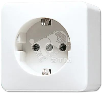 Розетка штепсельная SCHUKO накладная 16A 250V белая