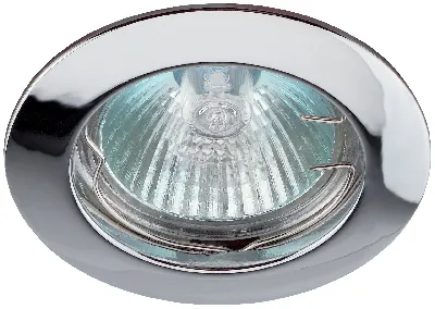 Светильник встраиваемый литой MR16 KL1 CH ,12V, 50W хром (100/3000)