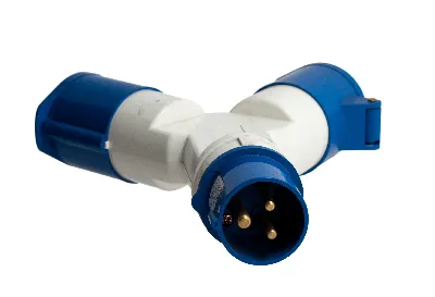 Розетка двухлучевая 1012 2Р+РЕ 16А 220В IP44