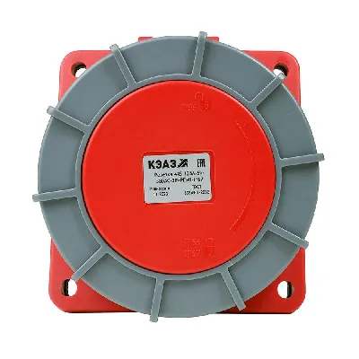Розетка фланцевая наклонная 445-125А-6h-380AC-3P+PE+N-IP67