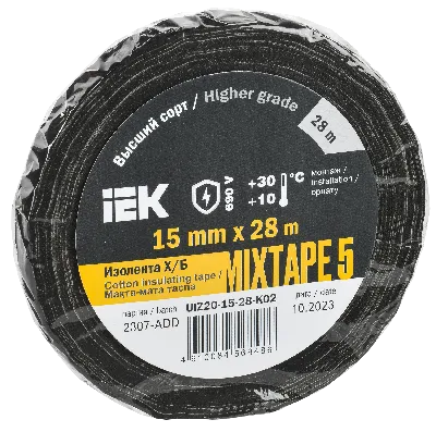 MIXTAPE 5 Изолента Х/Б 15мм 28м IEK