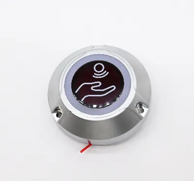 Кнопка выхода сенсорная TM-OP(S)-01WS IP65 Титанум(круглая)