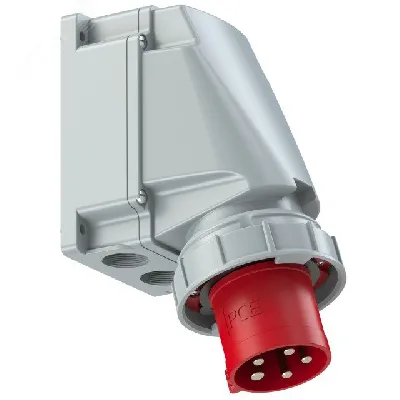Вилка настенная 63А/400V/3P+N+E/IP67