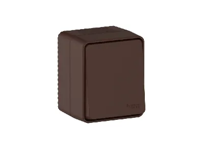 AtlasDesign PROFI IP54 О/У 1-клавишный ВЫКЛЮЧАТЕЛЬ 10 АХ, КОРИЧНЕВЫЙ
