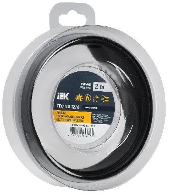 Трубка термоусадочная ТТУ нг-LS 12/6 черная (2м/упак) IEK