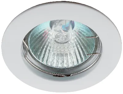 Светильник встраиваемый литой MR16 KL1 WH ,12V, 50W белый (100/3000)