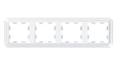 ATLASDESIGN ANTIQUE 4-постовая рамка, универсальная, БЕЛЫЙ