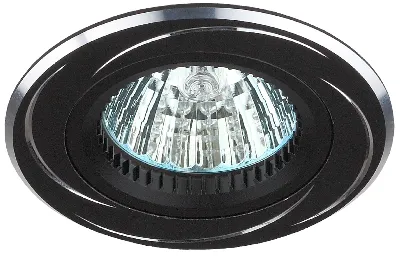 Светильник встраиваемый KL34 AL/BK/1 штампованный поворотный MR16 12V 50W белый (50/2400)