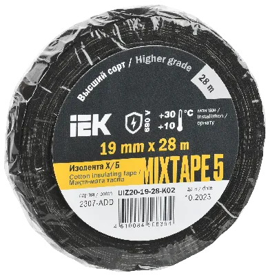 MIXTAPE 5 Изолента Х/Б 19мм 28м IEK