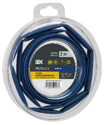 Трубка термоусадочная ТТУ нг-LS 2/1 синяя (2м/упак) IEK