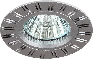 Светильник встраиваемый алюминиевый KL33 AL/SL/1 MR16 12V 50W серебро