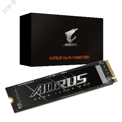 Накопитель SSD M.2 2280 1TB AORUS Gen5 14000 AG514K, PCIe 5.0 x4, 3D TLC NAND, 14000/6850 Мб/с