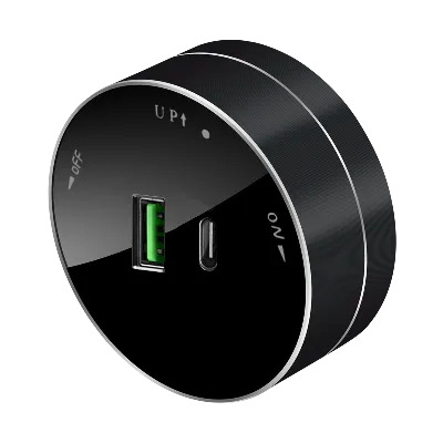 MultiTrack Розетка 2хUSB (тип А+С) 18Вт, 5В/3А Антрацит