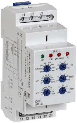 Реле фаз ORF-10 3ф. 2 конт. 220-460В AC