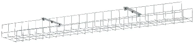 Решетка защитная для светильников ДПО, SPO SPO-BAR-1300-200