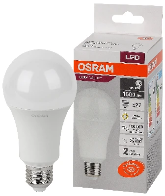 Лампа светодиодная LED 20 Вт E27 3000К 1600Лм груша 220 В (замена 150Вт) OSRAM