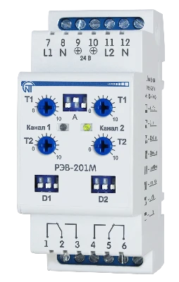 Реле времени двухканальное РЭВ-201М 7 программ