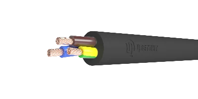 Провод ПВС 2х1,5+1х1,5 черный